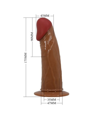 PRETTY LOVE - SLIP HARNAIS STARKS DILDO VIBRANT MULTI-VITESSES 17,5 CM MARRON CLAIR