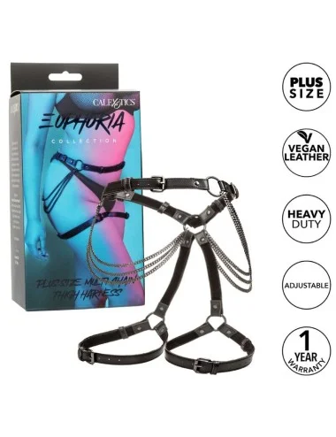 CALIFORNIA EXOTICS - EUPHORIA HARNAIS DE CUISSES MULTI CHAÎNES TAILLE PLUS