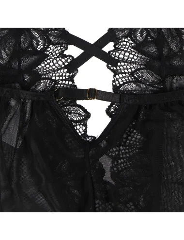 SUBBLIME - TEDDY HALTER NECK DOS NU DENTELLE NOIR S/M
