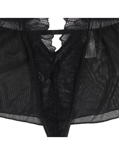 SUBBLIME - TEDDY HALTER NECK DOS NU DENTELLE NOIR S/M