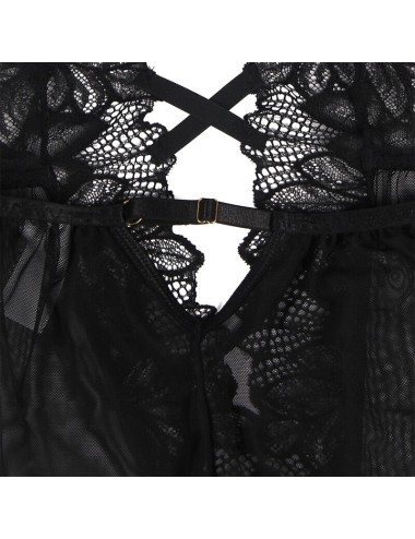 SUBBLIME - TEDDY HALTER NECK DOS NU DENTELLE NOIR L/XL