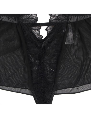 SUBBLIME - TEDDY HALTER NECK DOS NU DENTELLE NOIR L/XL