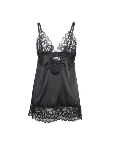 SUBBLIME - BABYDOLL AVEC POITRINE IMPRIMÉ FLEURI NOIR S/M