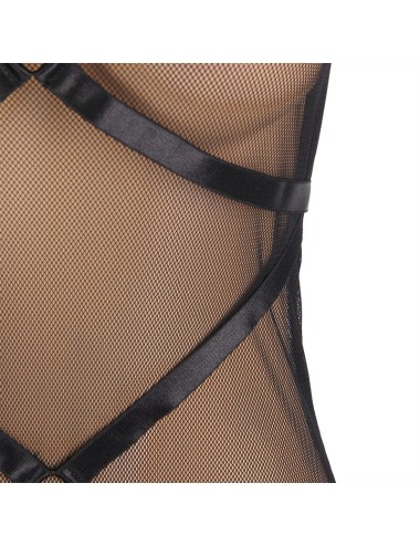 SUBLLIME - ROBE TRANSPARENTE  COL DOS NOIR L/XL