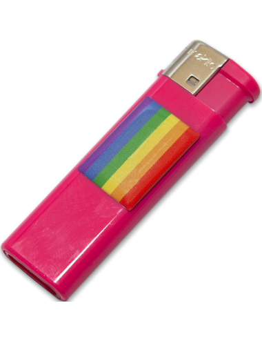 PRIDE - BRIQUET FUSCIA AVEC DRAPEAU LGBT
