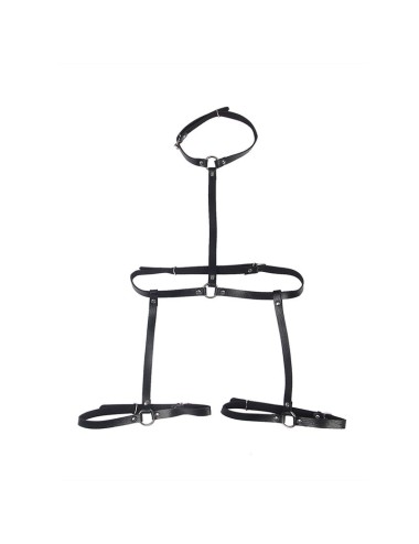 SUBBLIME - HARNAIS DE CORPS EN CUIR NOIR TAILLE UNIQUE