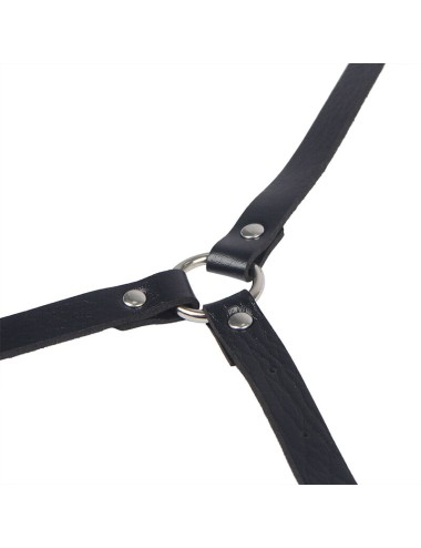 SUBBLIME - HARNAIS DE CORPS EN CUIR NOIR TAILLE UNIQUE