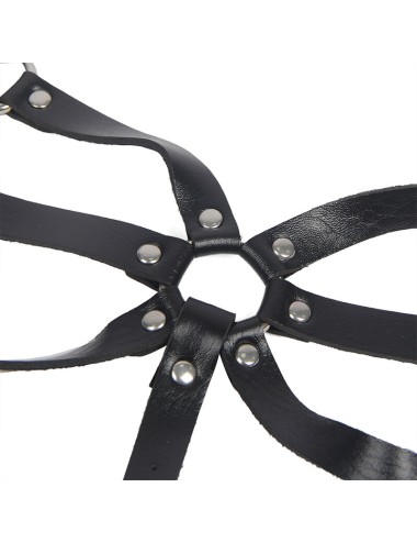 SUBBLIME - HARNAIS CORPS SANGLES AJUSTABLES CUIR NOIR TAILLE UNIQUE