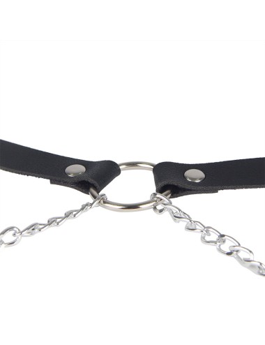 SUBBLIME - HARNAIS CEINTURE CUIR NOIR TAILLE UNIQUE