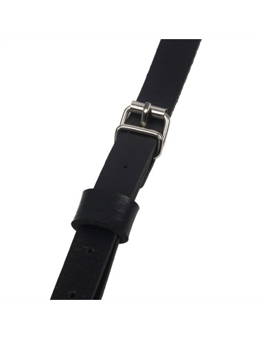 SUBBLIME - HARNAIS POITRINE ANNEAU CUIR NOIR TAILLE UNIQUE