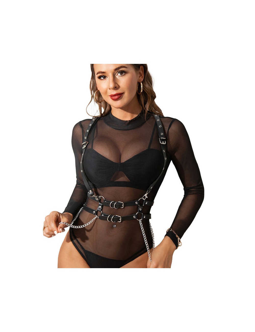 SUBBLIME - HARNAIS AVEC SANGLES ET CHAÎNE DÉTAILS TAILLE UNIQUE SUBBLIME - HARNAIS AVEC SANGLES ET CHAÎNE DÉTAILS TAILLE UNIQUE