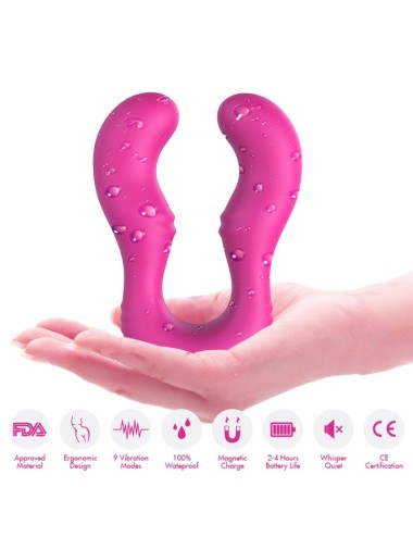 ARMONY - VIBRATEUR SERAPH DOUBLE TÉLÉCOMMANDE FUCHSIA