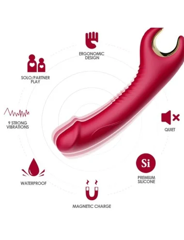 ARMONY - VIBRATEUR & ROTATEUR PRINCE DILDO ROUGE