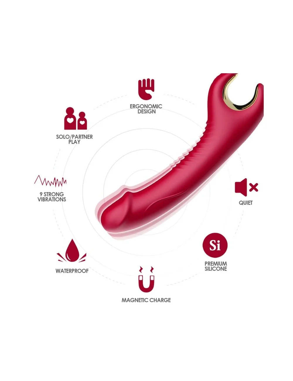 ARMONY - VIBRATEUR & ROTATEUR PRINCE DILDO ROUGE ARMONY - VIBRATEUR & ROTATEUR PRINCE DILDO ROUGE
