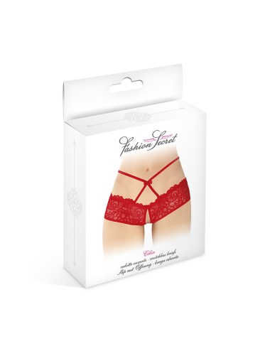 Culotte ouverte rouge Celia - Fashion Secret