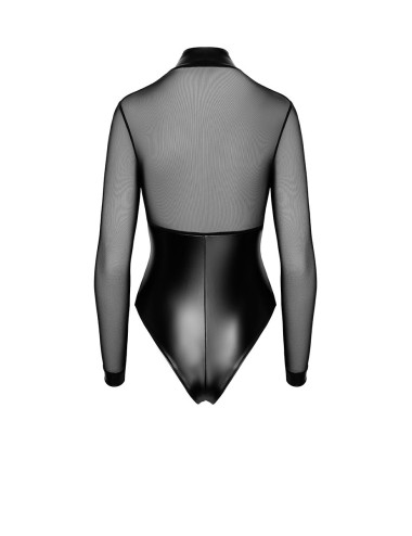 Body Edge zippé avec anneaux F321 wetlook et tulle