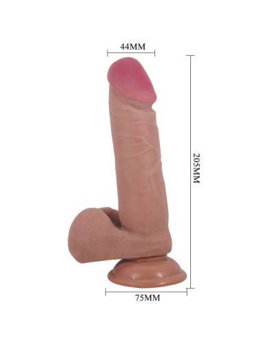 PRETTY LOVE - SÉRIE SLIDING SKIN GODE RÉALISTE AVEC VENTOUSE SLIDING SKIN FLESH 20,5 CM