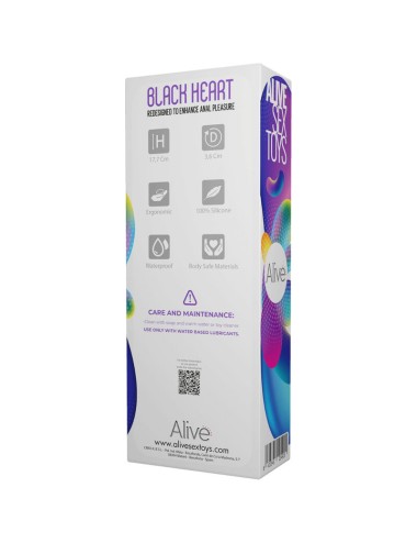 ALIVE - STIMULATEUR ANAL NOIR COEUR SARCELLE