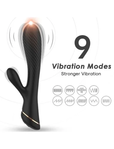 ARMONY - VIBRATEUR LAPIN SILICONE NOIR