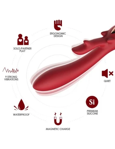 ARMONY - VIBRATEUR ELK RABBIT COURBE ROUGE