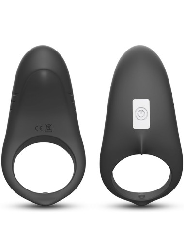 ARMONY - ANNEAU VIBRATEUR SHARK POUR COUPLES TÉLÉCOMMANDE NOIR