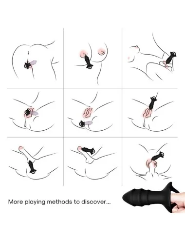 ARMONY - VIBRATEUR À DOIGTS KYLIN ET TÉLÉCOMMANDE DE PLUG ANAL NOIR