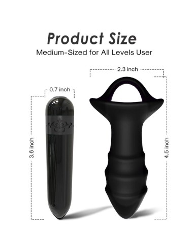 ARMONY - VIBRATEUR À DOIGTS KYLIN ET TÉLÉCOMMANDE DE PLUG ANAL NOIR