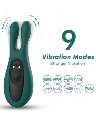 ARMONY - STIMULATEUR & VIBRATEUR LAPIN VERT