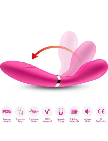 ARMONY - Y-WAND MASSAGE & VIBRATEUR DOUBLE TÊTE FUCHSIA