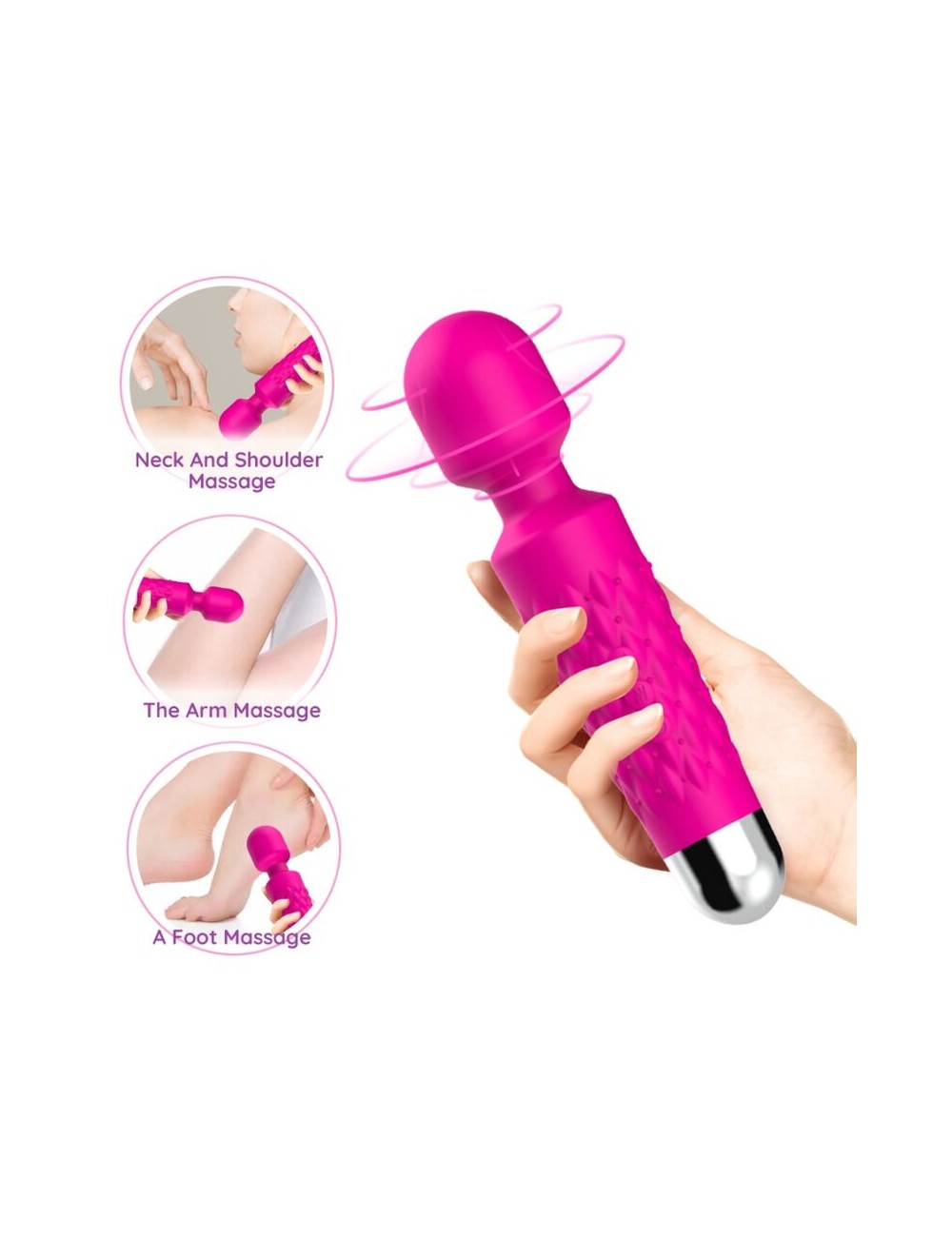 ARMONY - MASSEUR & VIBRATEUR POSTMAN TÊTE SUPER FLEXIBLE FUCHSIA ARMONY - MASSEUR & VIBRATEUR POSTMAN TÊTE SUPER FLEXIBLE FUCHSIA