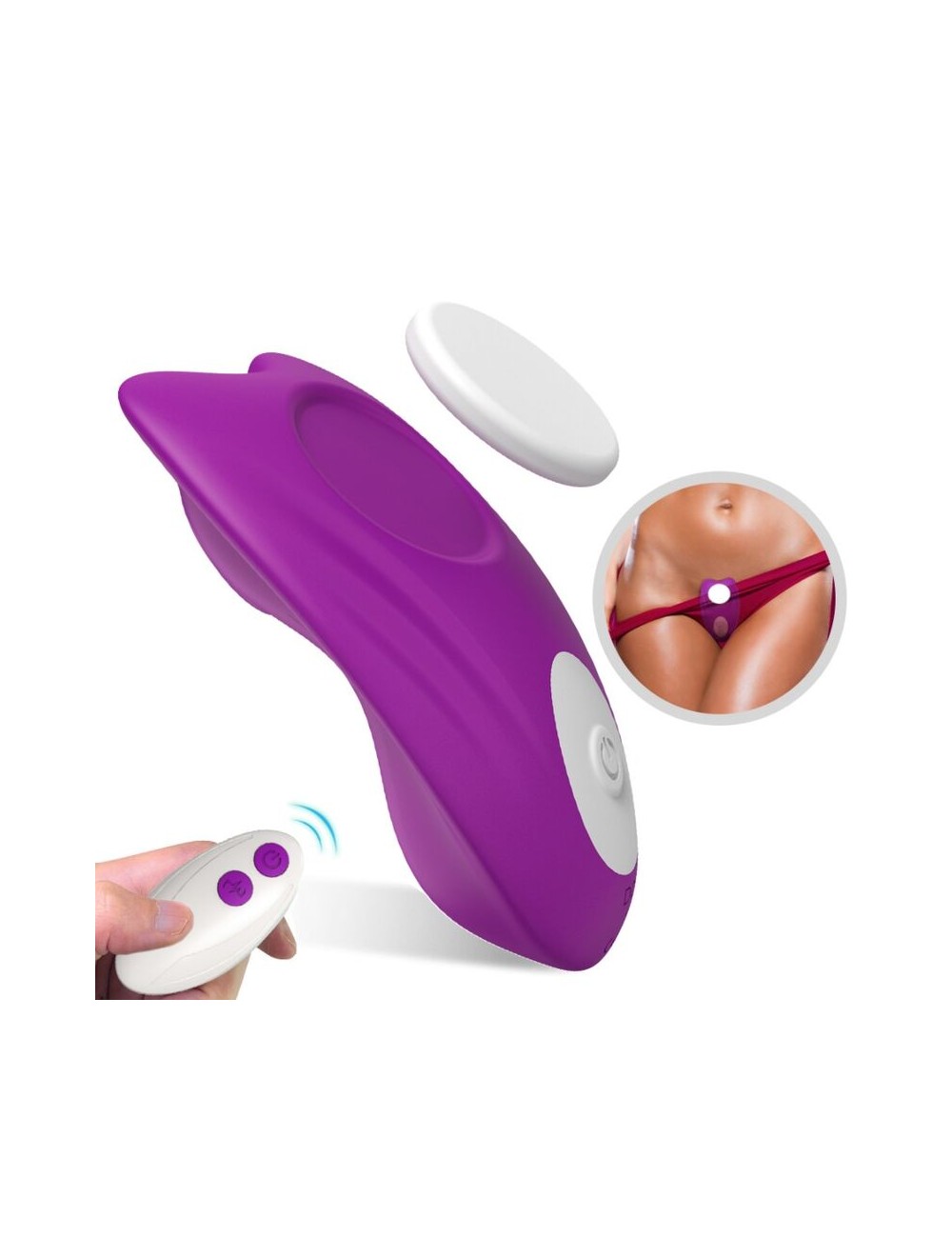 ARMONY - CULOTTE PORTABLE PAPILLON VIBRATEUR TÉLÉCOMMANDE VIOLET