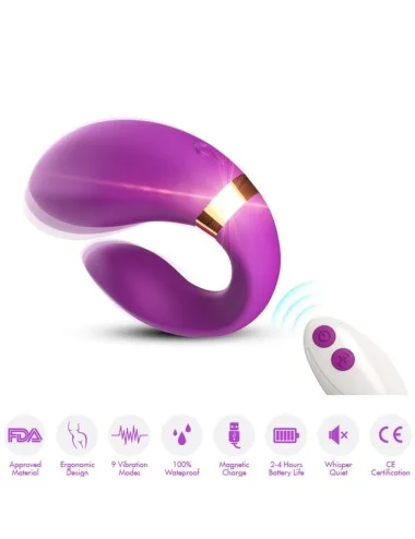 ARMONY - VIBRATEUR CROISSANT POUR COUPLES TÉLÉCOMMANDE VIOLET