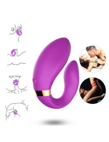 ARMONY - VIBRATEUR CROISSANT POUR COUPLES TÉLÉCOMMANDE VIOLET