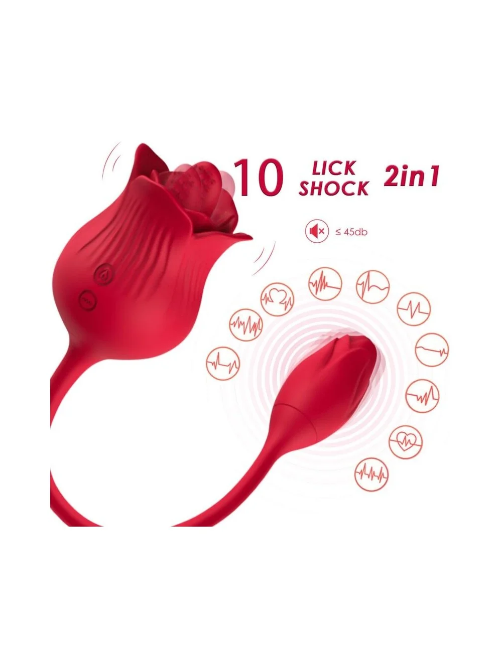 ARMONY - VIBRATEUR ROSE CON COLA ROUGE ARMONY - VIBRATEUR ROSE CON COLA ROUGE