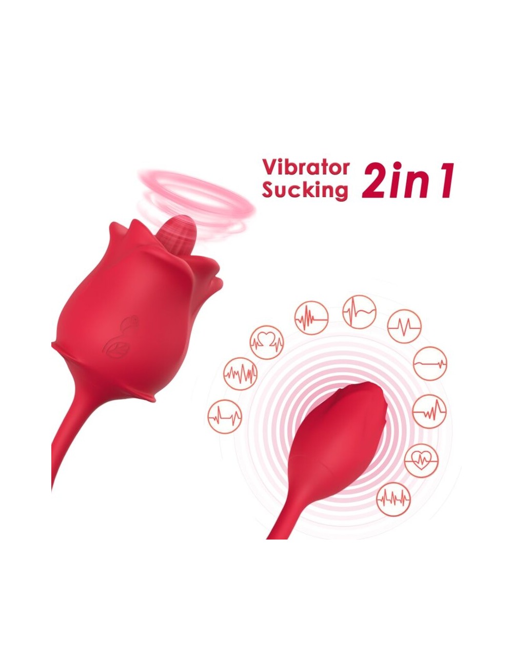 ARMONY - STIMULATEUR ROSE & VIBRATEUR COLA ROUGE ARMONY - STIMULATEUR ROSE & VIBRATEUR COLA ROUGE