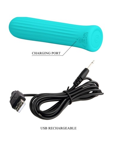 PRETTY LOVE - VIBRATEUR STIMULATEUR BLEU BLANCHE