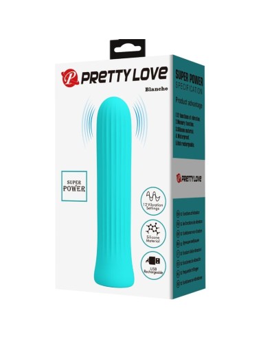 PRETTY LOVE - VIBRATEUR STIMULATEUR BLEU BLANCHE