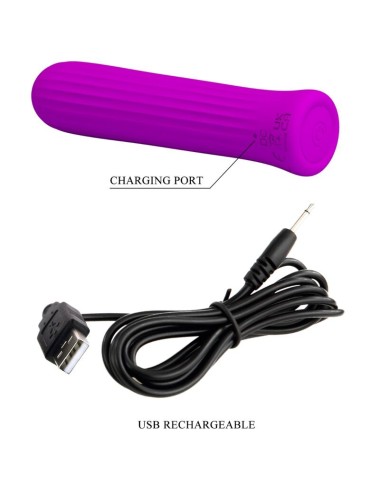 PRETTY LOVE - VIBRATEUR STIMULATEUR ROSE BLANCHE