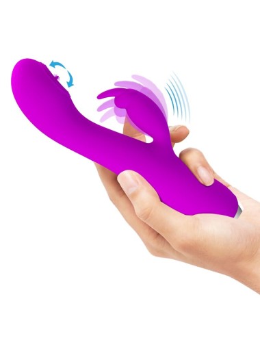 PRETTY LOVE - VIBRATEUR RECHARGEABLE RACHEL AVEC VENTOUSE VIOLET