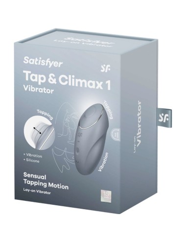 SATISFYER - TAP & CLIMAX 1 VIBRATEUR LAY-ON GRIS