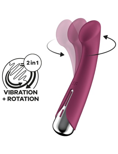 SATISFYER - SPINNING G-SPORT 1 VIBRATEUR ROTATOR ROUGE