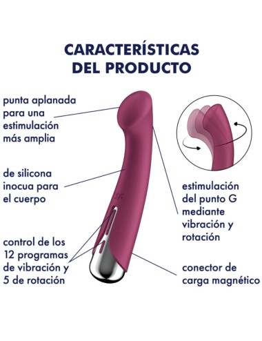 SATISFYER - SPINNING G-SPORT 1 VIBRATEUR ROTATOR ROUGE