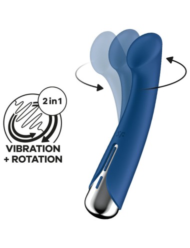 SATISFYER - SPINNING G-SPORT 1 VIBRATEUR ROTATOR BLEU
