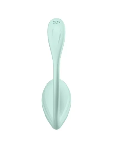 SATISFYER - APPLICATION GRATUITE STIMULATEUR DE POINT G PÉTALE LISSE VERT D'EAU