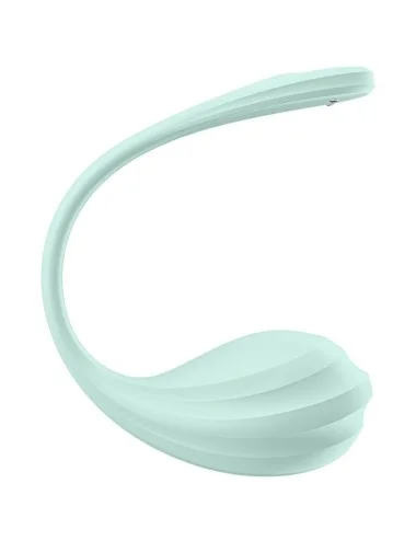 SATISFYER - APPLICATION GRATUITE STIMULATEUR DE POINT G PÉTALE LISSE VERT D'EAU