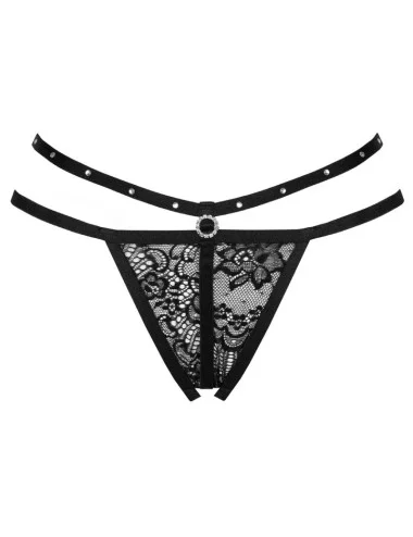 LIVCO CORSETTI FASHION - STRING NOMADE SANS CROTCHLESS NOIR