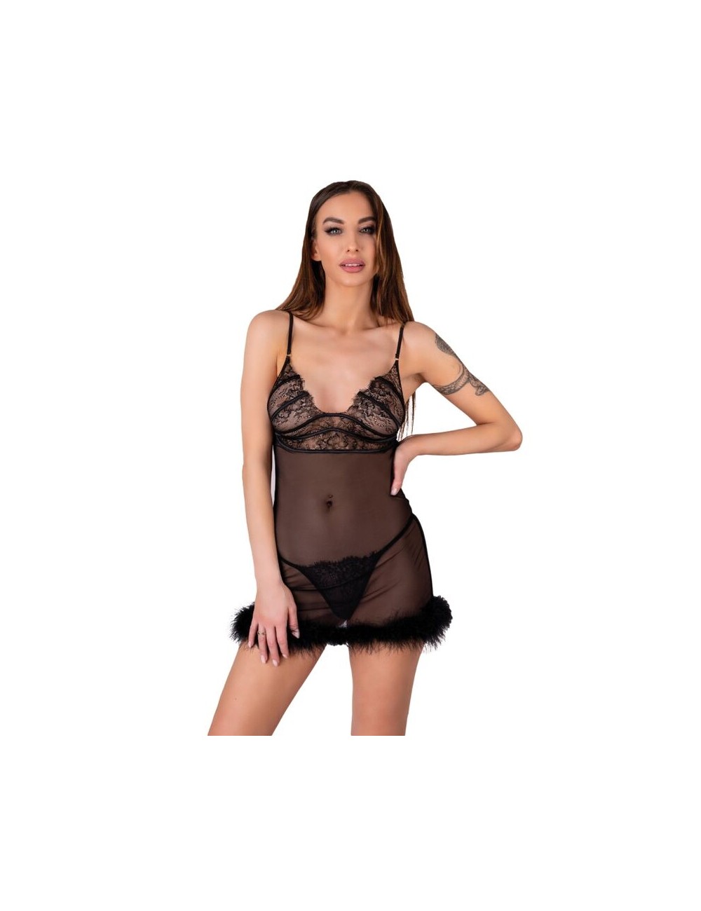 LIVCO CORSETTI FASHION - ENSEMBLE ZERUNAM BABYDOLL + STRING NOIR LIVCO CORSETTI FASHION - ENSEMBLE ZERUNAM BABYDOLL + STRING NOIR