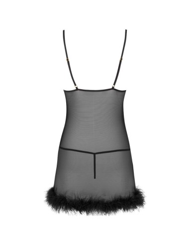 LIVCO CORSETTI FASHION - ENSEMBLE ZERUNAM BABYDOLL + STRING NOIR
