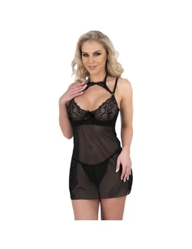 LIVCO CORSETTI FASHION - ENSEMBLE BINELLA BABYDOLL + THONG NOIR