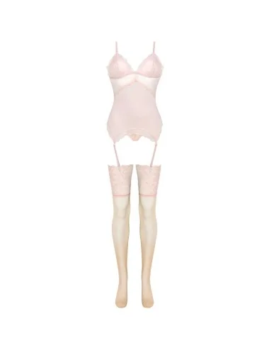 LIVCO CORSETTI FASHION - ENSEMBLE PERSINNE PÊCHE CORSET + CULOTTE + BAS